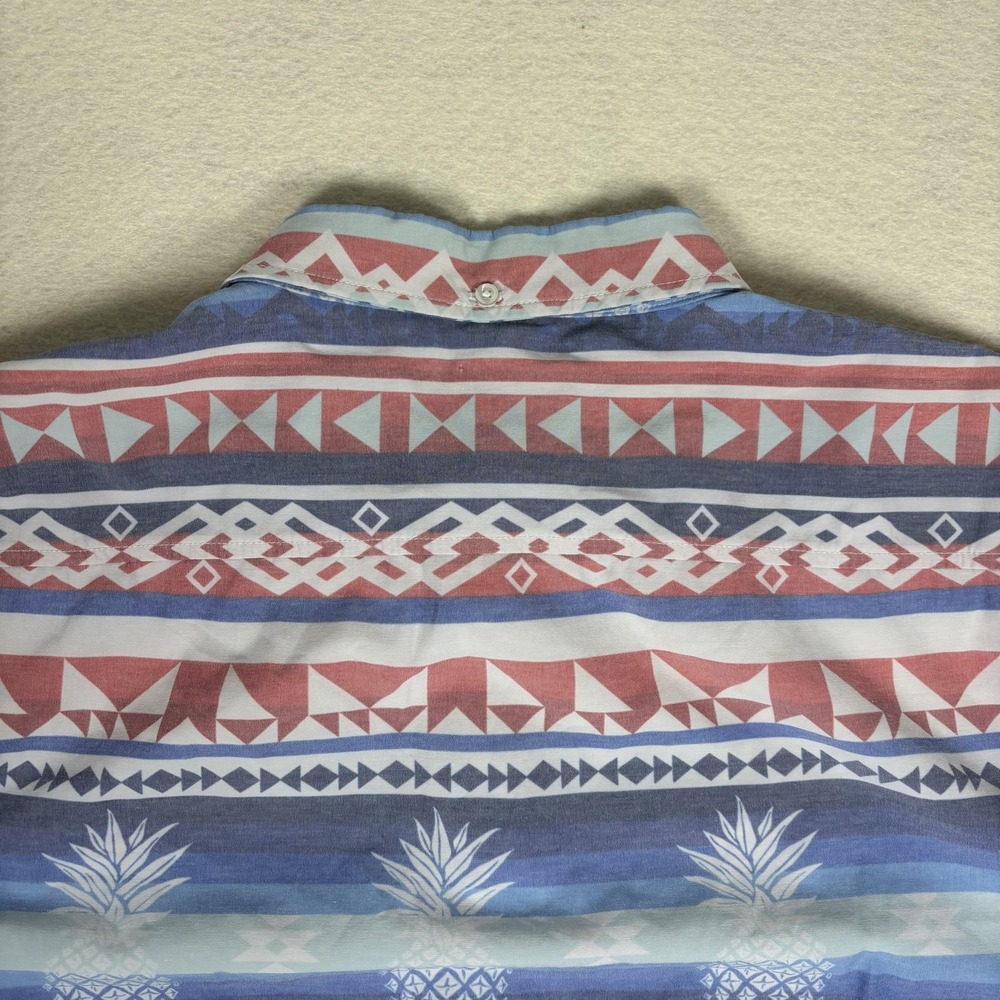 Chubbies Shirt Mens XL Multicolor Aztec Pineapple Button Up Short Sleeve Summer - Picture 9 of 9
